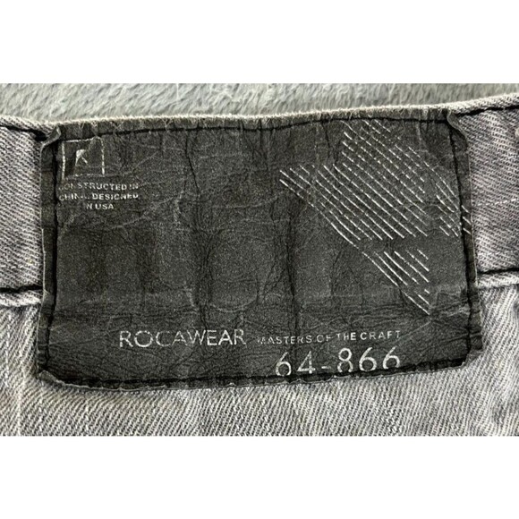 Rocawear Men's Jeans Size 48 Wide Leg Grey Straight Measured 44x30 - Picture 12 of 12